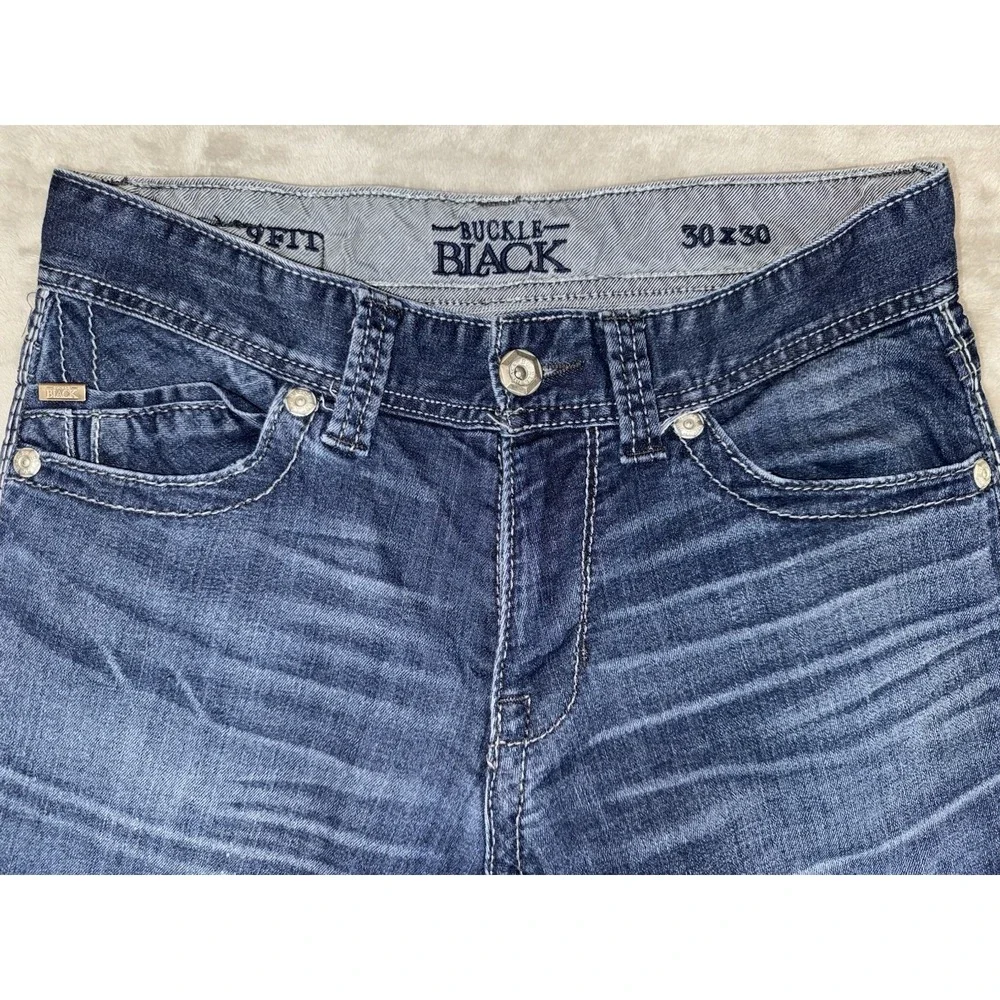 Buckle Black Men's Jeans 30X30 Slim Straight Low‎ Rise Stretch Thick Stitch - Picture 2 of 16